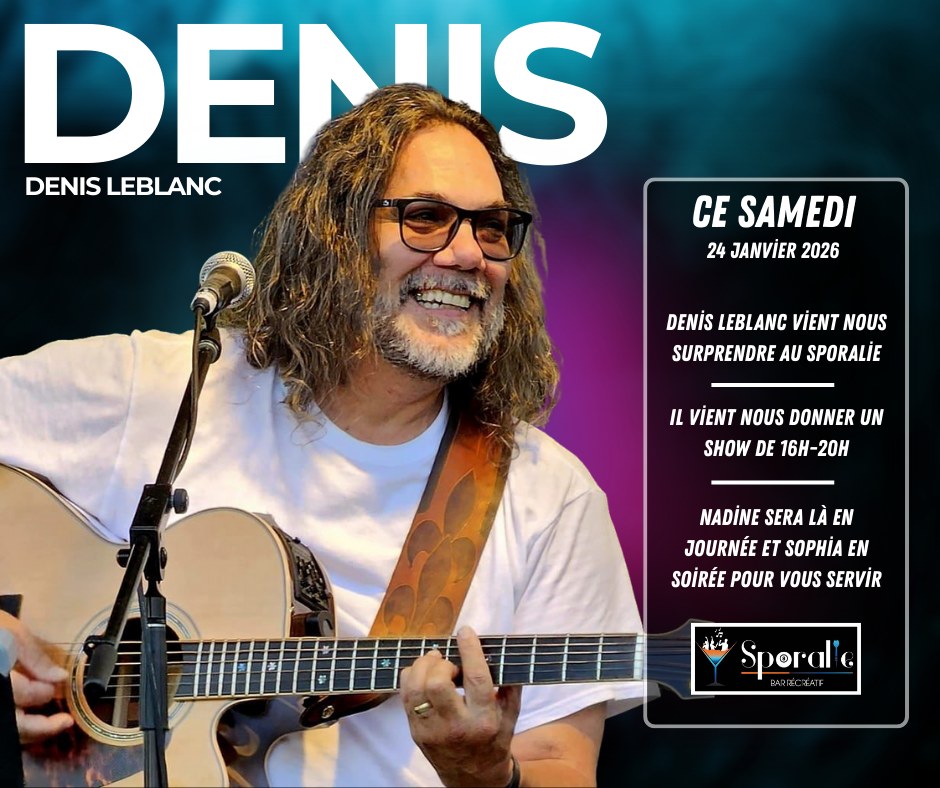Affiche carree de spectacle live au Sporalie